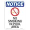Signmission OSHA Sign, No Smoking In Pool Area With Symbol, 10in X 7in Rigid Plastic, 7" W, 10" L, Portrait OS-NS-P-710-V-14802 - alternate 1